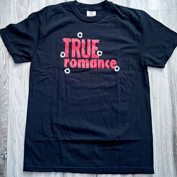 TRUE ROMANCE Rucking Fotten Vintage Style 30th Anniversary Lmtd Print Shirt Sz M - Picture 1 of 9